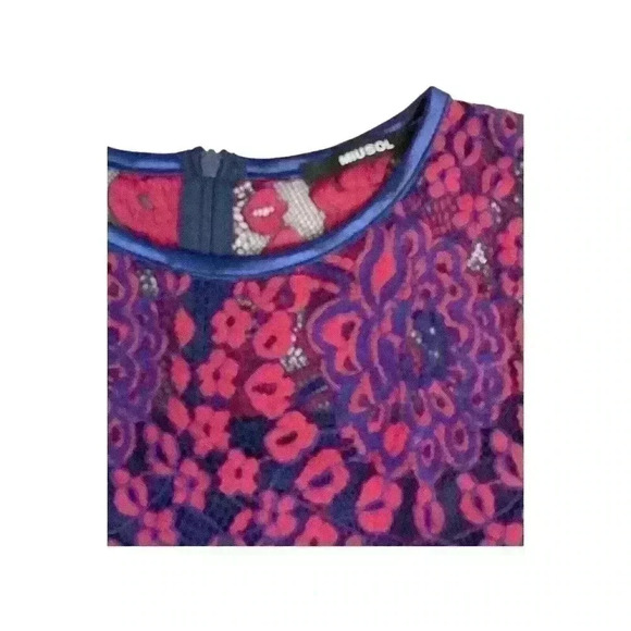 Miusol Magenta & Blue Fit and Flare Lace Dress Small - Picture 7 of 9